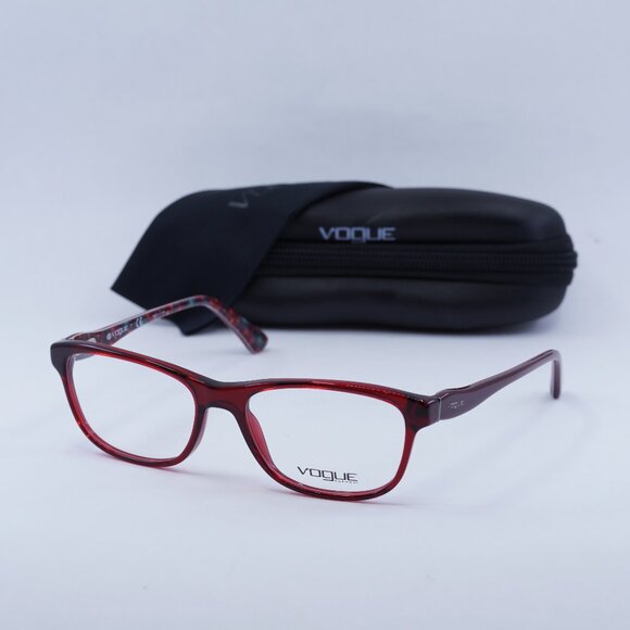 Vogue VO2908 2257 Square Eyeglasses Transparent Bordeaux 51mm - Picture 1 of 9